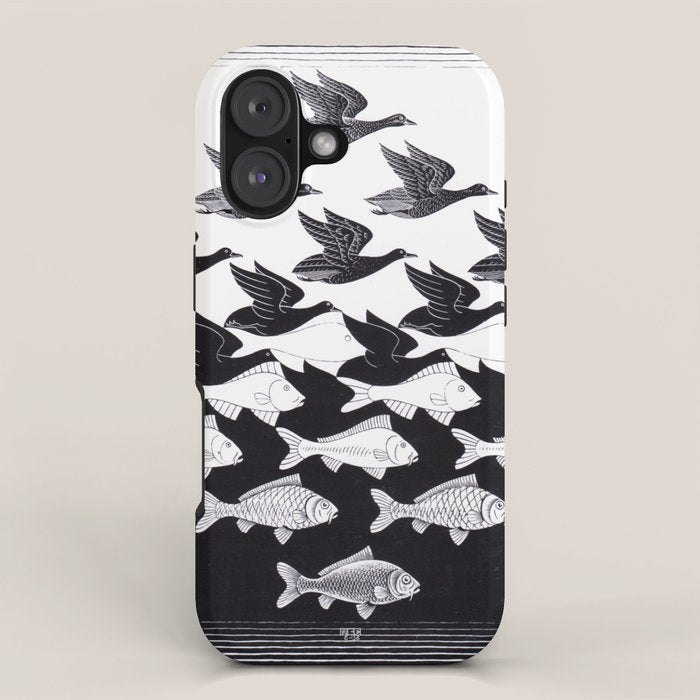 "Sky and Water I" by M.C. Escher iPhone Case