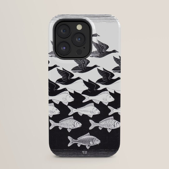"Sky and Water I" by M.C. Escher iPhone Case