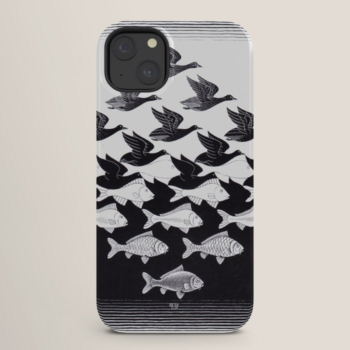 "Sky and Water I" by M.C. Escher iPhone Case