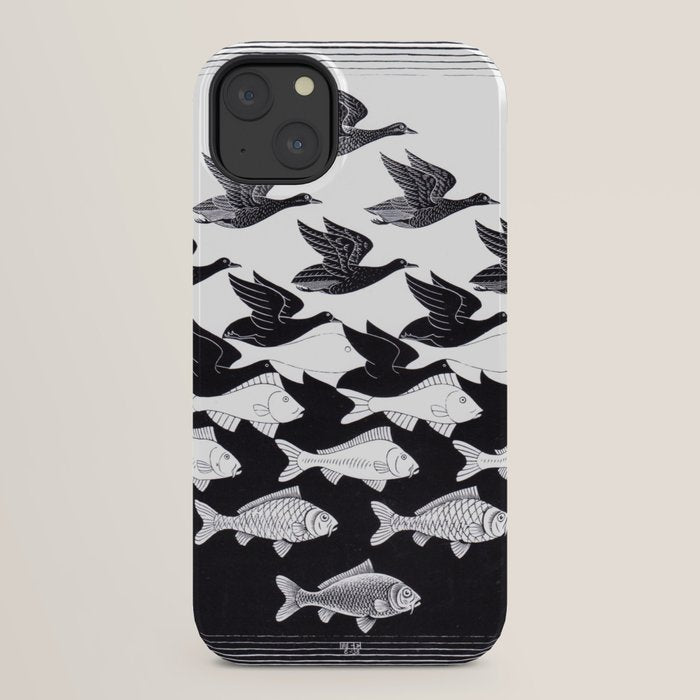 "Sky and Water I" by M.C. Escher iPhone Case