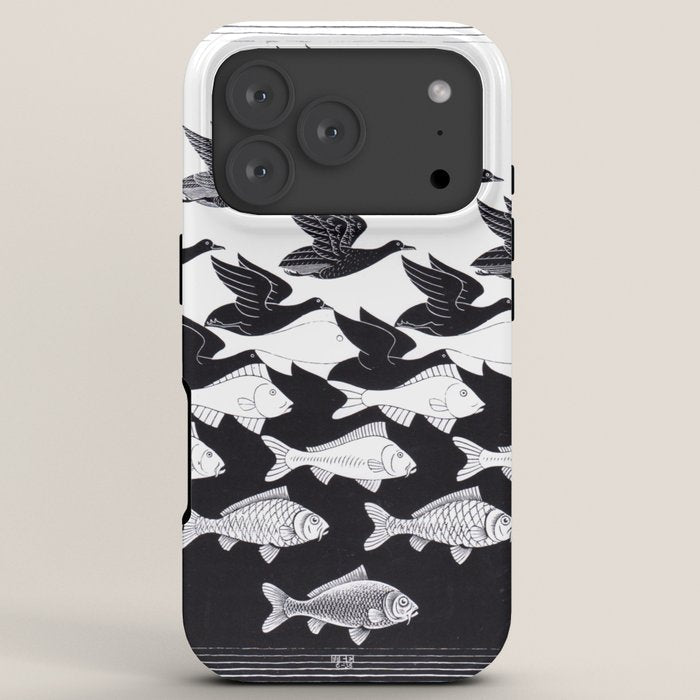 "Sky and Water I" by M.C. Escher iPhone Case