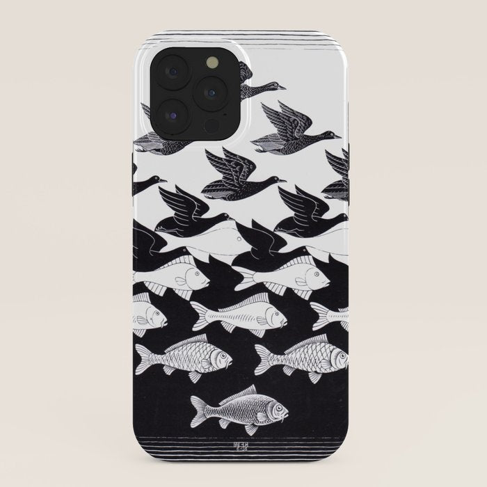 "Sky and Water I" by M.C. Escher iPhone Case