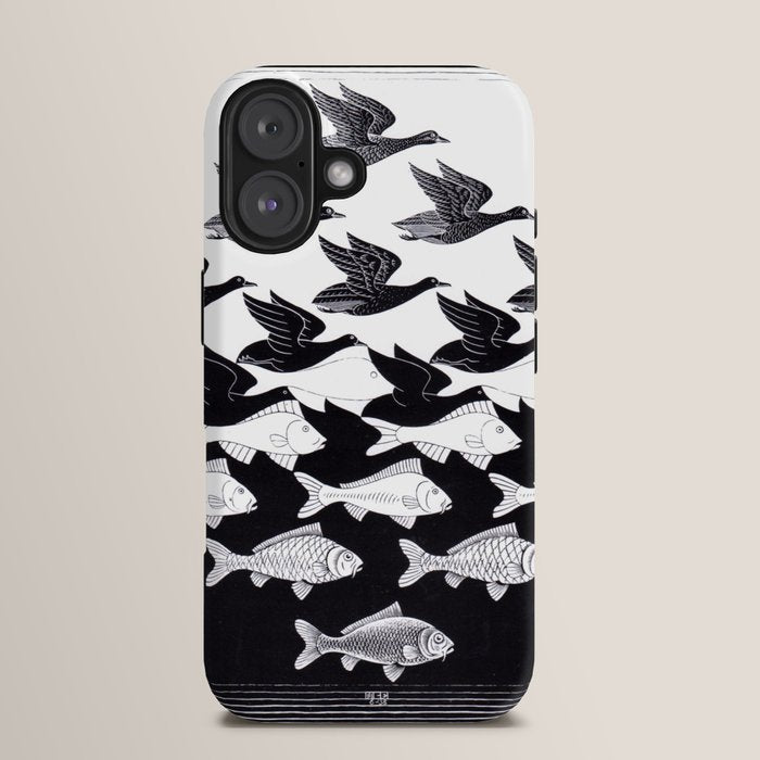 "Sky and Water I" by M.C. Escher iPhone Case