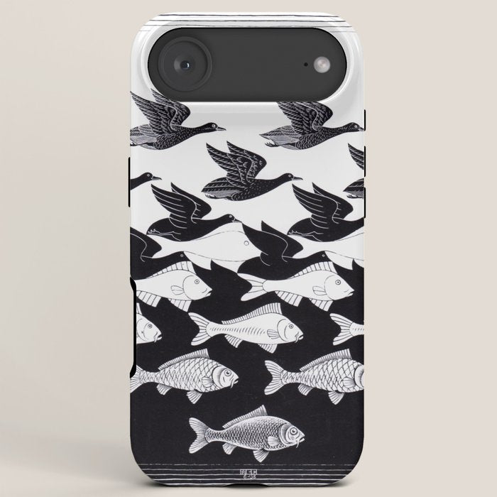"Sky and Water I" by M.C. Escher iPhone Case