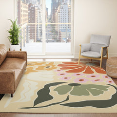 70s tropical fun flower Rug