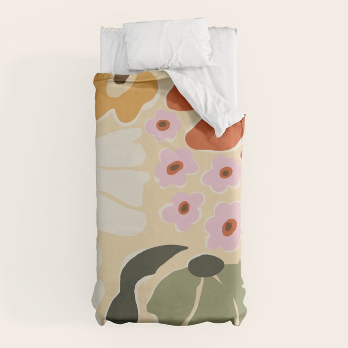 70s tropical fun flower Duvet Cover