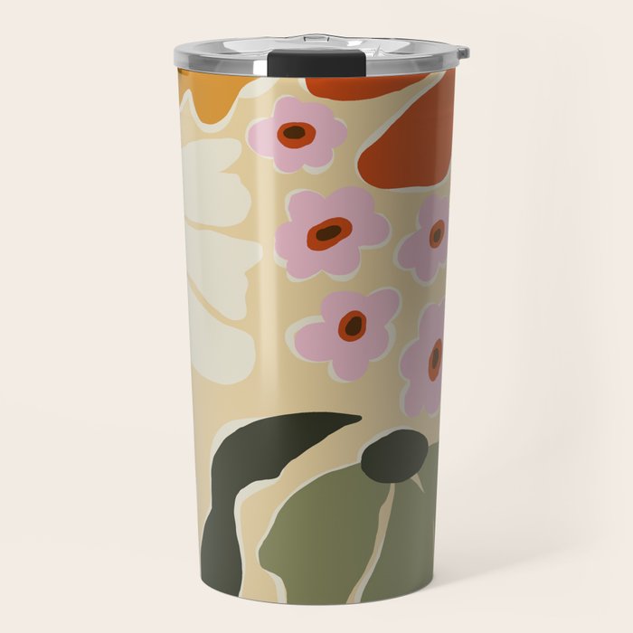 70s tropical fun flower Travel Mug