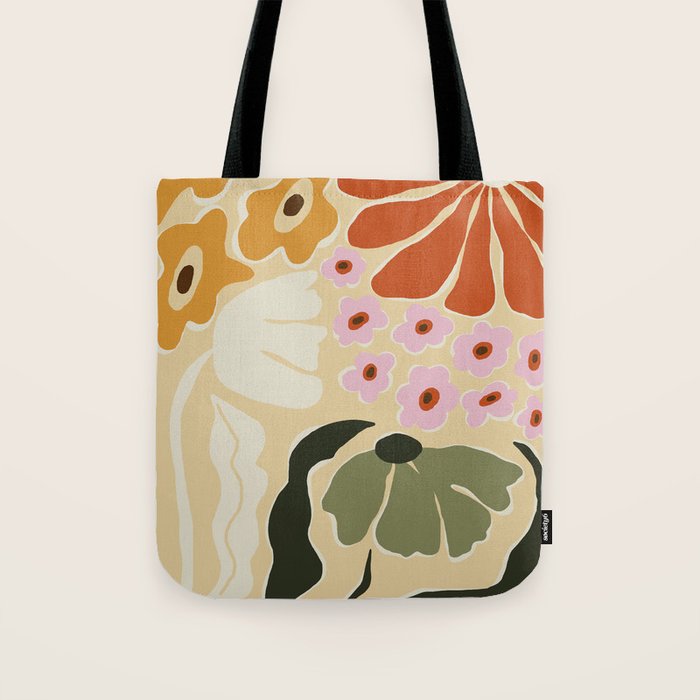 70s tropical fun flower Tote Bag