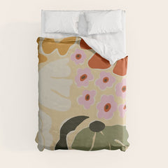 70s tropical fun flower Duvet Cover