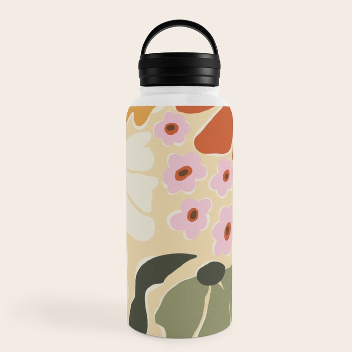 70s tropical fun flower Water Bottle