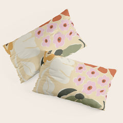 70s tropical fun flower Pillow Sham