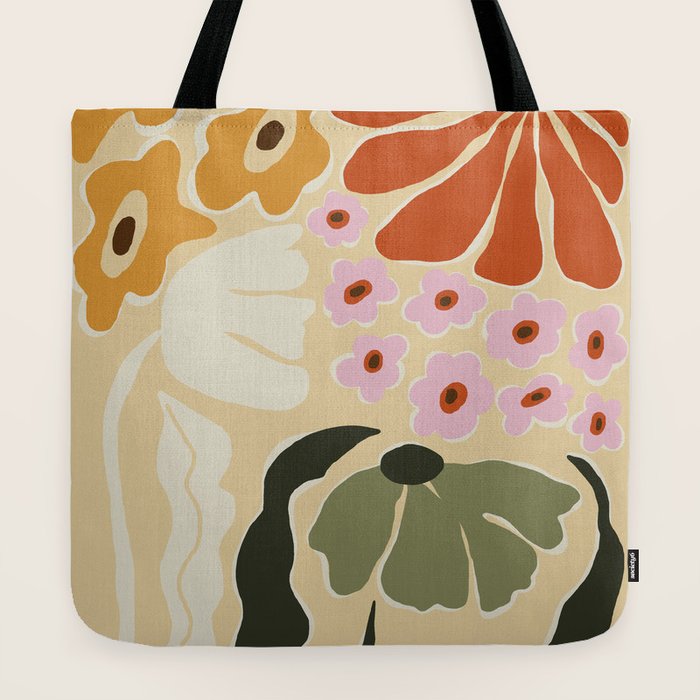 70s tropical fun flower Tote Bag