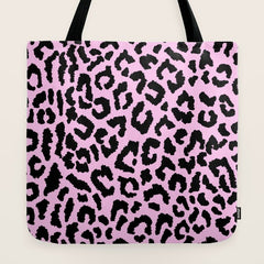 2000s leopard-black on palest pink Tote Bag