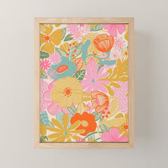 60's Retro Floral Mini Art Print