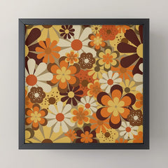 70's Floral Prints, Retro Art Mini Art Print