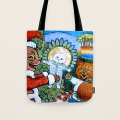 Christmas Gift' Louis Wain Vintage Cat Tote Bag