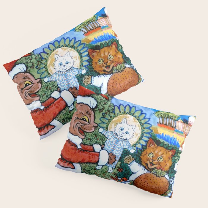 Christmas Gift' Louis Wain Vintage Cat Pillow Sham