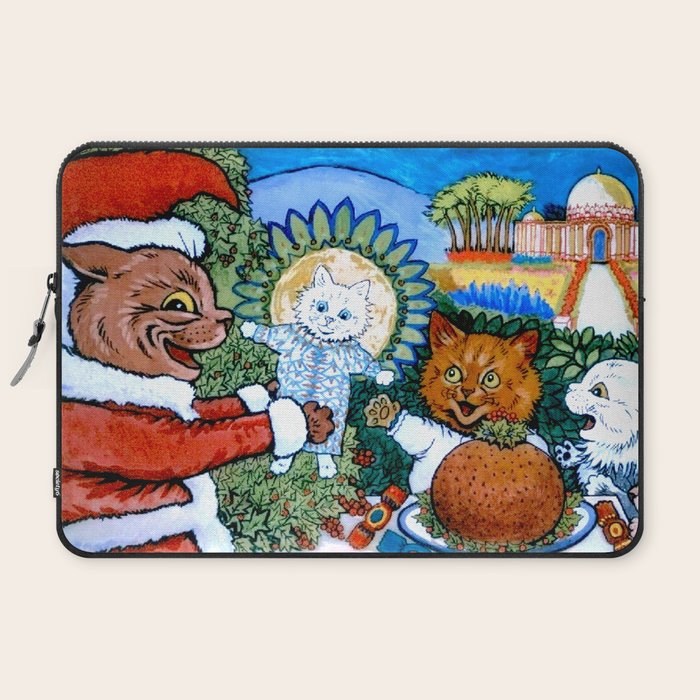 Christmas Gift' Louis Wain Vintage Cat Laptop Sleeve