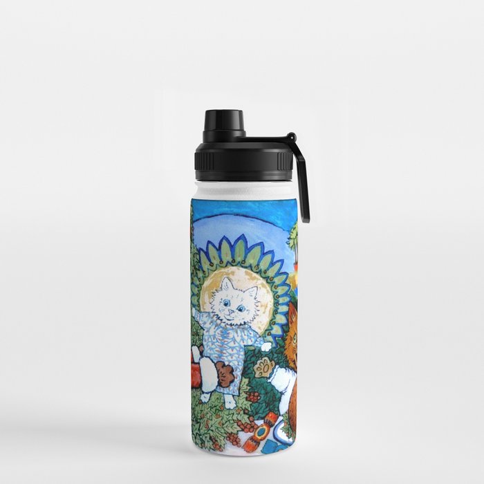 Christmas Gift' Louis Wain Vintage Cat Water Bottle
