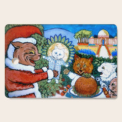 Christmas Gift' Louis Wain Vintage Cat Cutting Board
