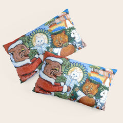 Christmas Gift' Louis Wain Vintage Cat Pillow Sham
