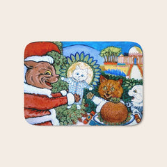 Christmas Gift' Louis Wain Vintage Cat Bath Mat
