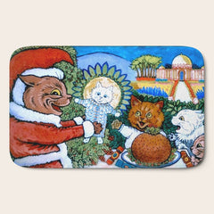 Christmas Gift' Louis Wain Vintage Cat Bath Mat