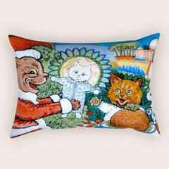 Christmas Gift' Louis Wain Vintage Cat Rectangular Pillow
