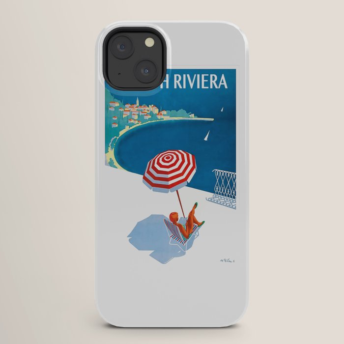 1954 FRENCH RIVIERA Travel Poster iPhone Case