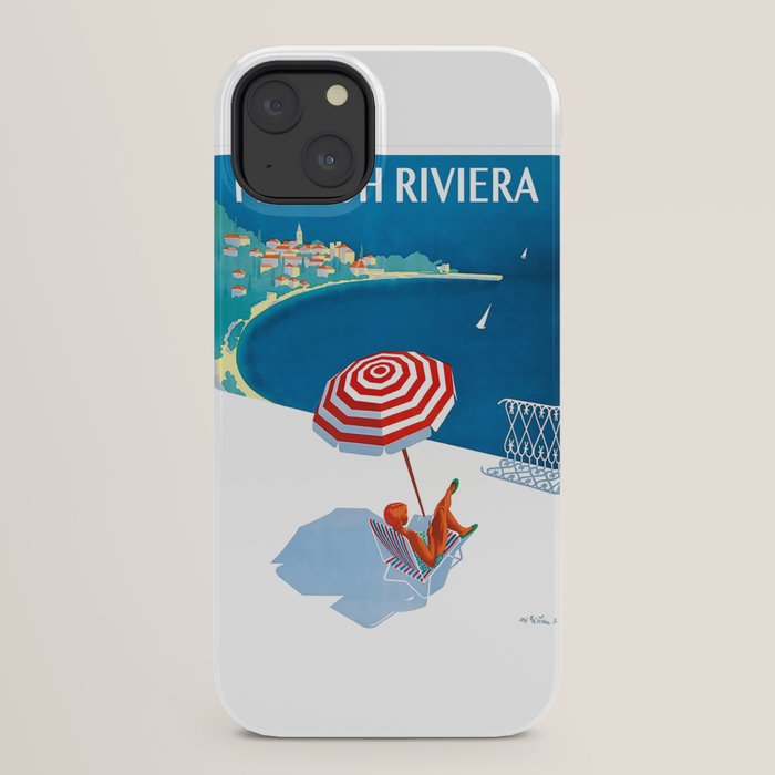 1954 FRENCH RIVIERA Travel Poster iPhone Case