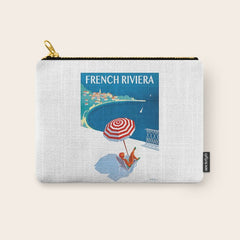 1954 FRENCH RIVIERA Travel Poster Carry All Pouch