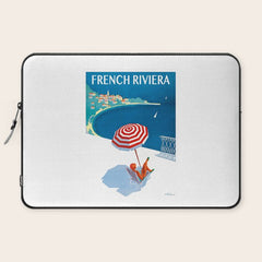 1954 FRENCH RIVIERA Travel Poster Laptop Sleeve