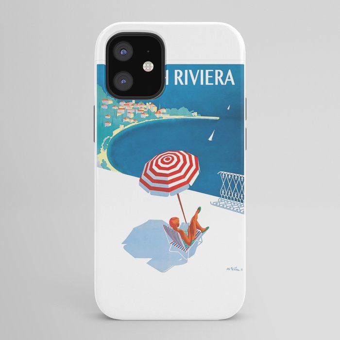 1954 FRENCH RIVIERA Travel Poster iPhone Case