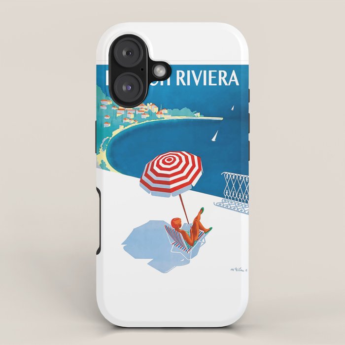 1954 FRENCH RIVIERA Travel Poster iPhone Case