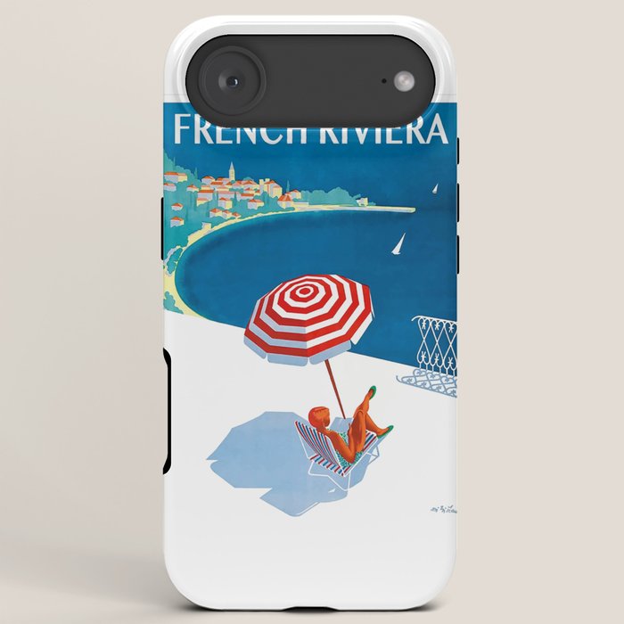 1954 FRENCH RIVIERA Travel Poster iPhone Case