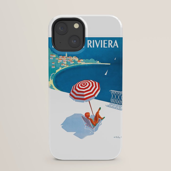 1954 FRENCH RIVIERA Travel Poster iPhone Case
