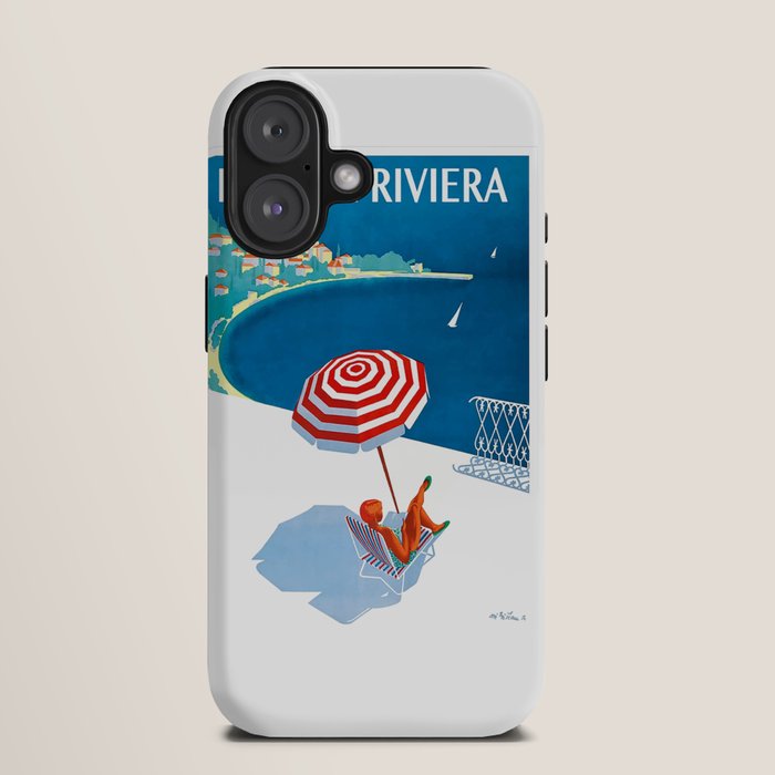 1954 FRENCH RIVIERA Travel Poster iPhone Case