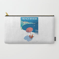 1954 FRENCH RIVIERA Travel Poster Carry All Pouch