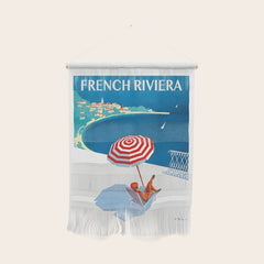 1954 FRENCH RIVIERA Travel Poster Wall Hanging