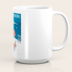 1954 FRENCH RIVIERA Travel Poster Coffee Mug