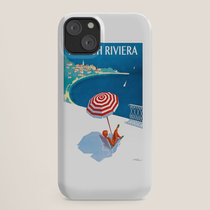 1954 FRENCH RIVIERA Travel Poster iPhone Case