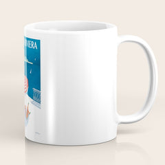 1954 FRENCH RIVIERA Travel Poster Coffee Mug