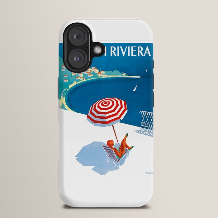 1954 FRENCH RIVIERA Travel Poster iPhone Case