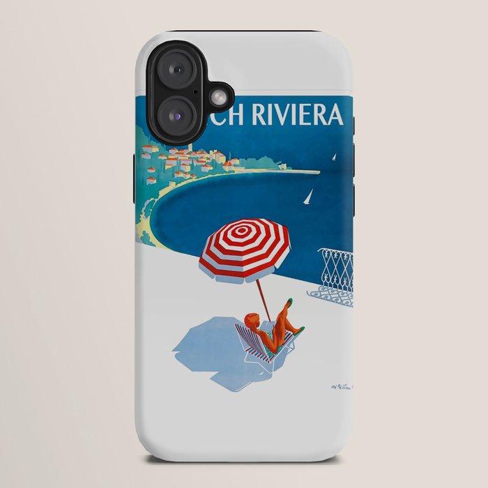 1954 FRENCH RIVIERA Travel Poster iPhone Case
