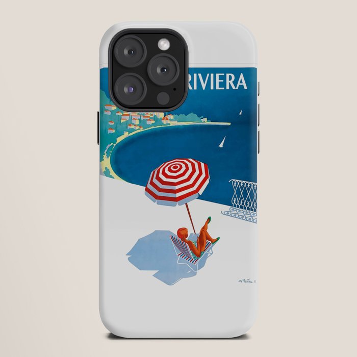 1954 FRENCH RIVIERA Travel Poster iPhone Case