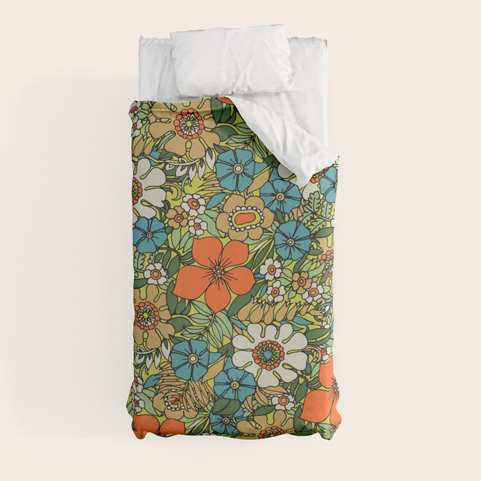 70s Plate Duvet Cover