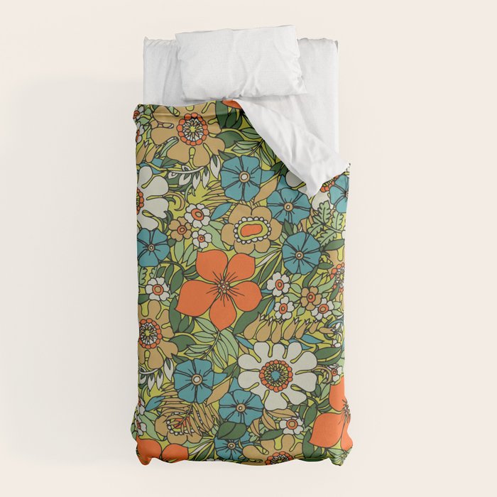 70s Plate Duvet Cover