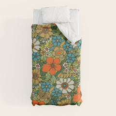 70s Plate Duvet Cover