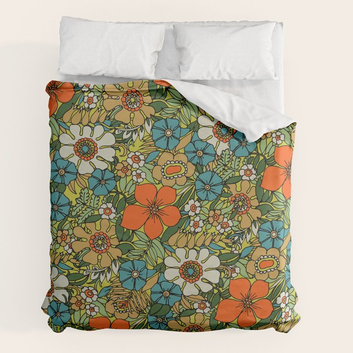 70s Plate Duvet Cover