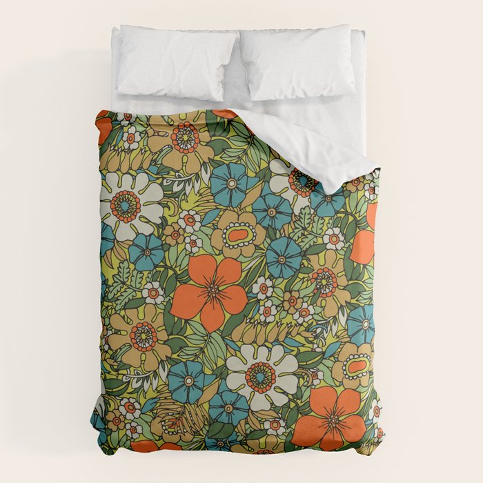 70s Plate Duvet Cover